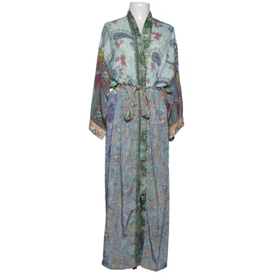 Kaftan (Blauw, Groen, Meerkleurig) van Naoko Polyester, Zijde