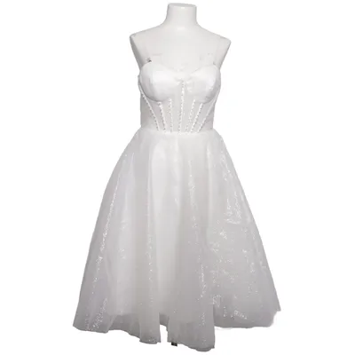Dress (White, Silver) from Missacc Polyester