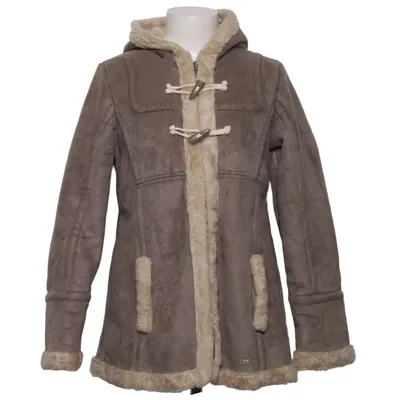 Shearling jacket (Gray, Beige) from DDP Acrylic, Polyester