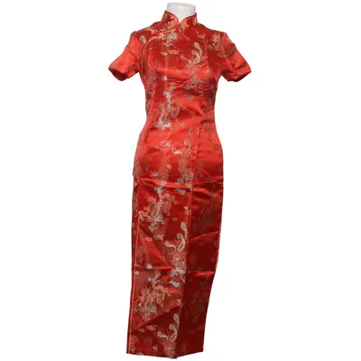 Cheongsam (Röd, Guldfärgad) från Laogudai