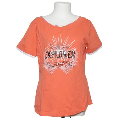 T-shirt (Orange, Blanc) de Explorer Coton