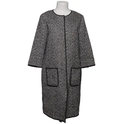 Manteau (Noir, Blanc) de UNQ Élasthane, Polyester, Laine