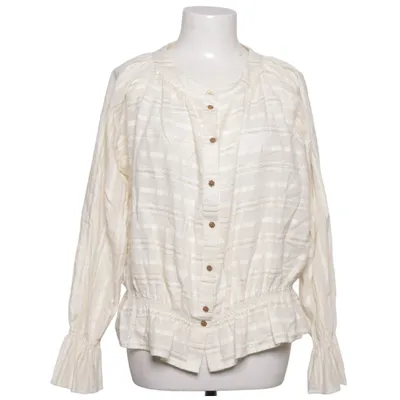 Blouse (Beige) from Souvenir Cotton, Metallic fiber