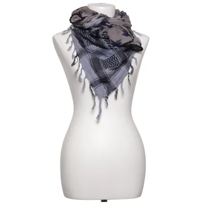 Schal (Blau, Beige, Schwarz) von Codello Baumwolle, Viskose