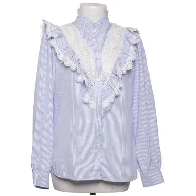 Blouse (Blue, White) from In April 1986 Polyester