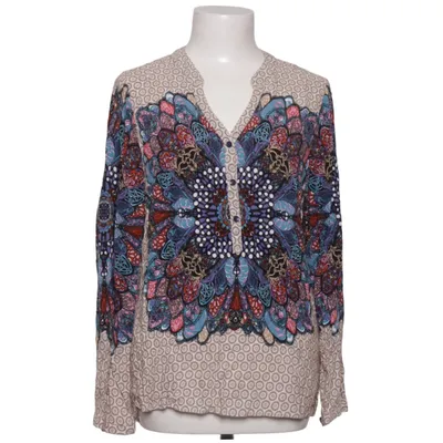 Blouse (Beige, Multicolore) de SJ Paris Coton, Viscose