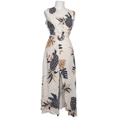 Jurk (Wit, Blauw, Bruin) van Melitea Viscose