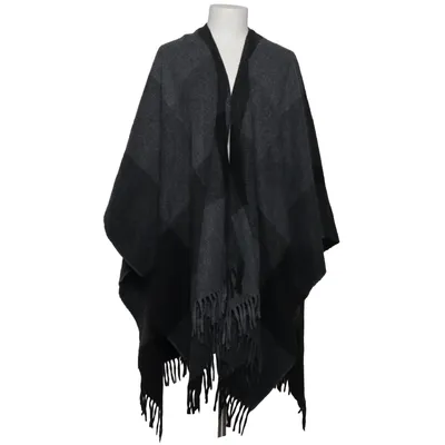 Poncho (Schwarz, Grau) von Claudia Sträter