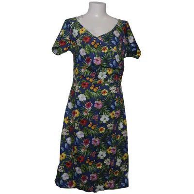 Jurk (Blauw, Meerkleurig) van Lady Vintage Katoen, Elastaan