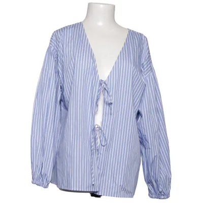 Blouse (Blauw, Wit) van Lindex Katoen, Polyester, Viscose