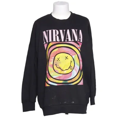 Collegetröja (Svart, Flerfärgad) från Nirvana Bomull, Polyester