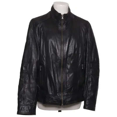 Leren jack (Zwart) van Chevirex Leer, Polyester