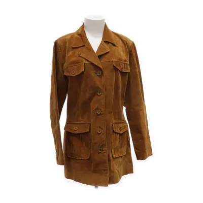 Läderkavaj (Brun) från Vero Moda Acetat, Polyester, Mocka