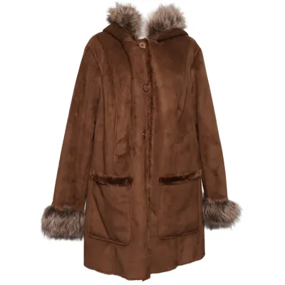 Shearling jas (Bruin) van Mainpol Polyester