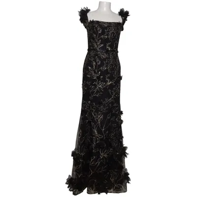 Aftenkjole (Sort, Guld) fra Marchesa Notte Metallfiber, Polyamid, Polyester