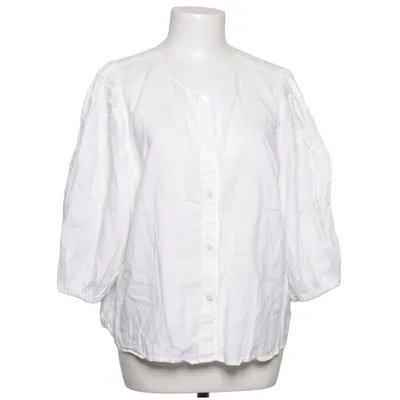 Blouse (White) from H&M Premium Quality Linen, Viscose