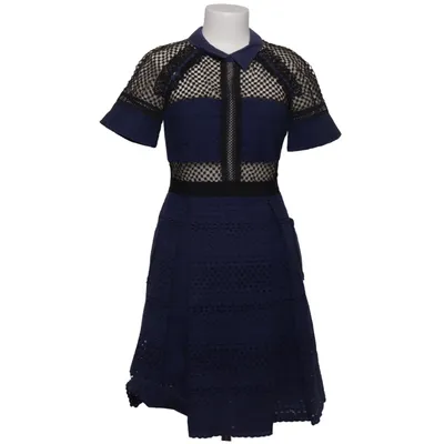 Dress (Blue, Black) from Self-Portrait Cotton, Polyamide, Polyester