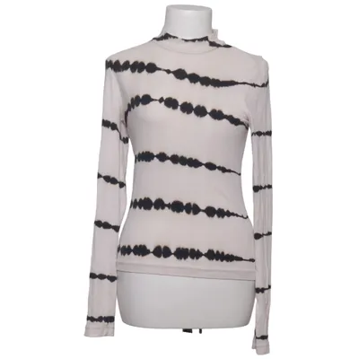 Long sleeve T-shirt (Beige, Black) from Weekday Cotton, Elastane