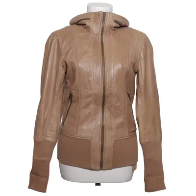 Läderjacka (Beige) från FredsBruder Skinn, Polyester