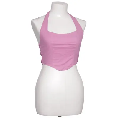 Halterneck top (Pink) fra NA-KD Linned, Viscose