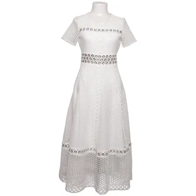 Kjole (Hvid) fra Maje Elastan, Polyester, Viscose