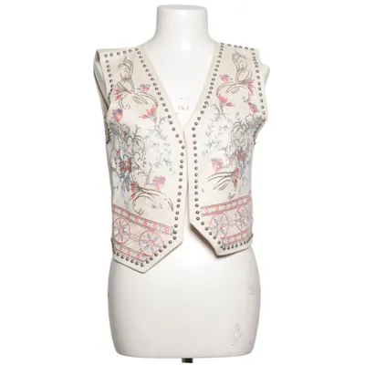 Vest (Beige, Multicolored) from Drôle de Copine Elastane, Polyester