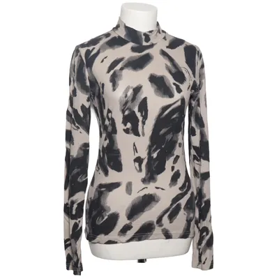 Langærmet t-shirt (Beige, Sort, Flerfarvet) fra Kaffe Elastan, Viscose
