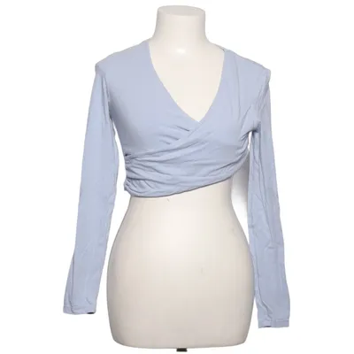 Wrap top (Blue) from ASOS 4505 Cotton, Elastane