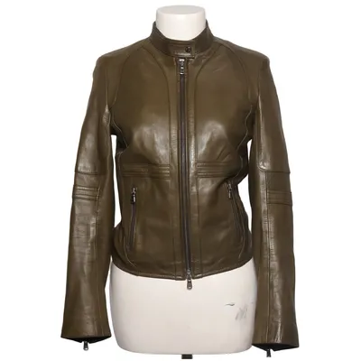 Veste en cuir (Vert) de Vent couvert Cuir, Polyester
