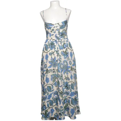 Robe longue (Bleu, Beige, Vert) de Zara Coton, Lin, Viscose