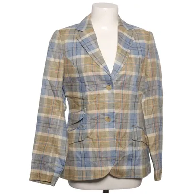 Blazer (Bleu, Beige, Marron) de Charles Robertson Lin, Soie, Viscose