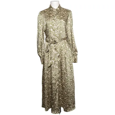 Skjortklänning (Grön, Vit) från Monoprix Femme Polyester