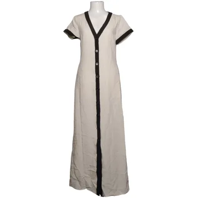 Maxikjole (Beige, Sort) fra Commense Linned, Polyamid, Tencel, Viscose