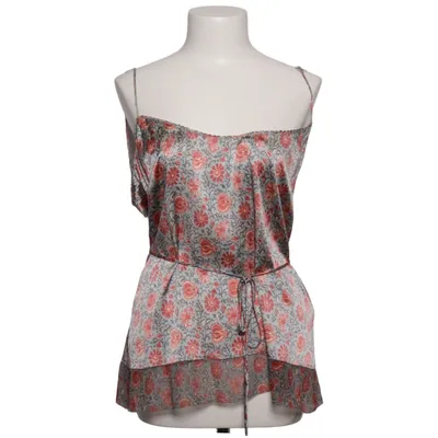 Tank Top (Blue, Red, Multicolored) Elastane, Silk
