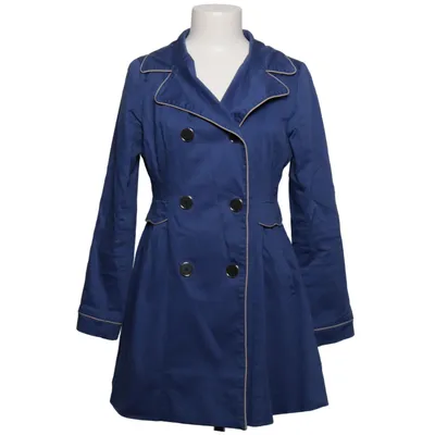 Trench coat (Blue) from Yumi Cotton, Elastane, Polyester