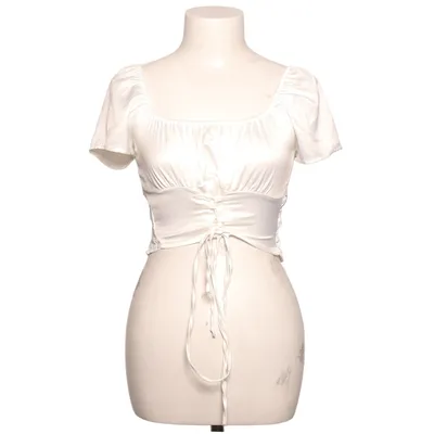 Crop top (Blanc) de Suite Benedict Élasthane, Polyester