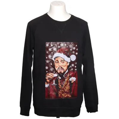 Julesweater (Sort) fra Kariban Økologisk bomuld, Genanvendt polyester