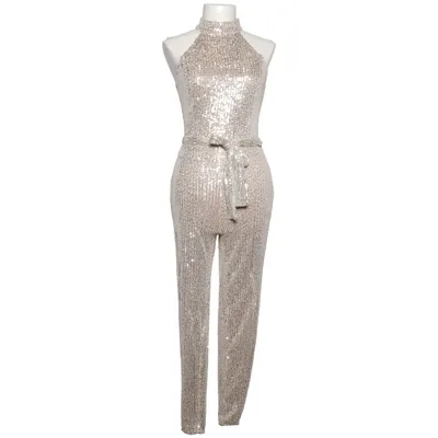 Jumpsuit (Beige, Silver) from Lavish Alice Elastane, Polyester