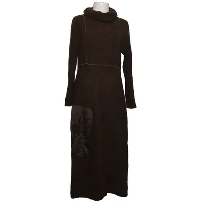 Robe à col roulé (Marron) de Simclan Acétate, Laine de mouton, Polyamide