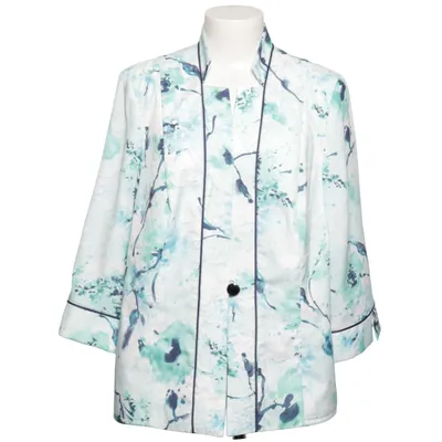 Blazer (Blå, Hvid, Flerfarvet) fra Hermann Lange Acetat, Polyester