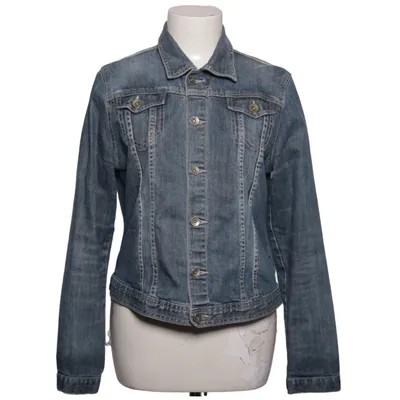 Denimjakke (Blå) fra Gina Bomuld, Elastan