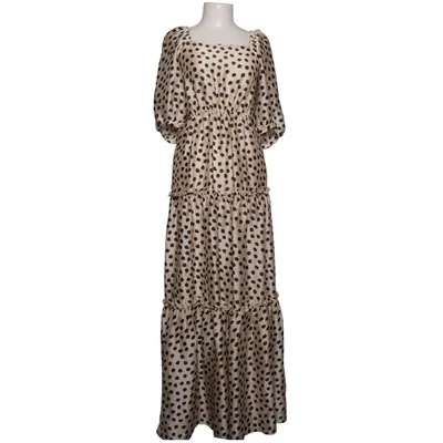 Maxi dress (Beige, Black) from Mango Polyester