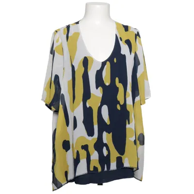 Top (Blå, Gul, Hvid) fra Samoon Elastan, Polyester, Viscose