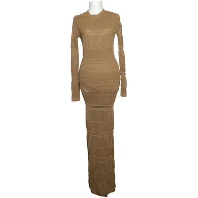 Robe longue (Marron) de Mango Élasthane, Polyester, Viscose