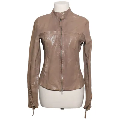 Leren jack (Beige) van Freaky Nation