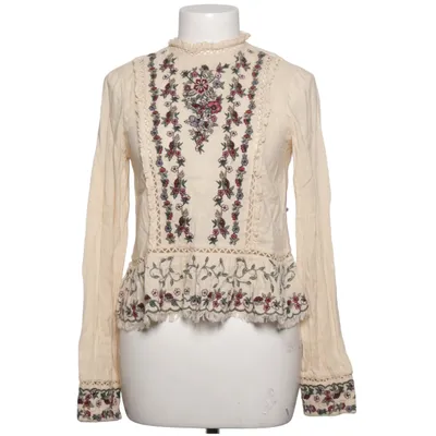 Blouse (Beige, Meerkleurig) van Zara Woman Katoen, Polyester