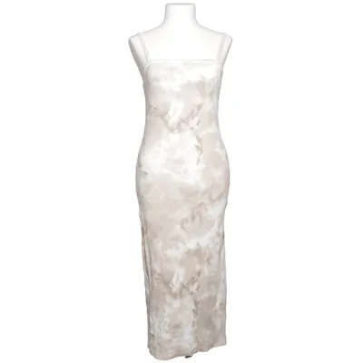 Långklänning (Beige, Vit) från Zara Bomull, Elastan