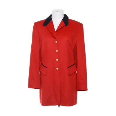 Kavaj (Röd, Svart) från Escada Angora, Kaninpäls, Ull