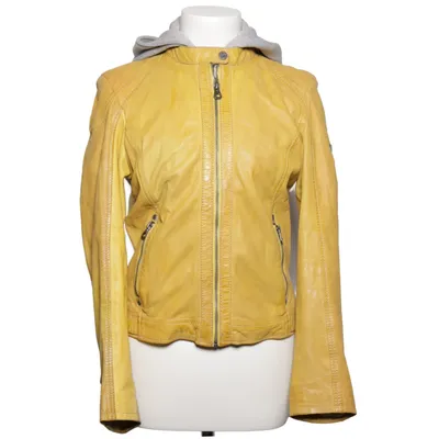 Veste (Jaune, Gris) de Gipsy Coton, Cuir, Polyester