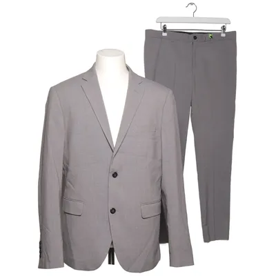 Suit (Gray) from Lindbergh White Elastane, Recycled polyester, Viscose
